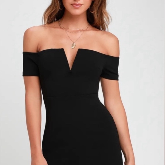 Lulu's Like New Black Off-Shoulder Mini Dress - Picture 3 of 10